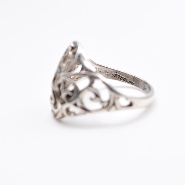 Anillo de plata calado