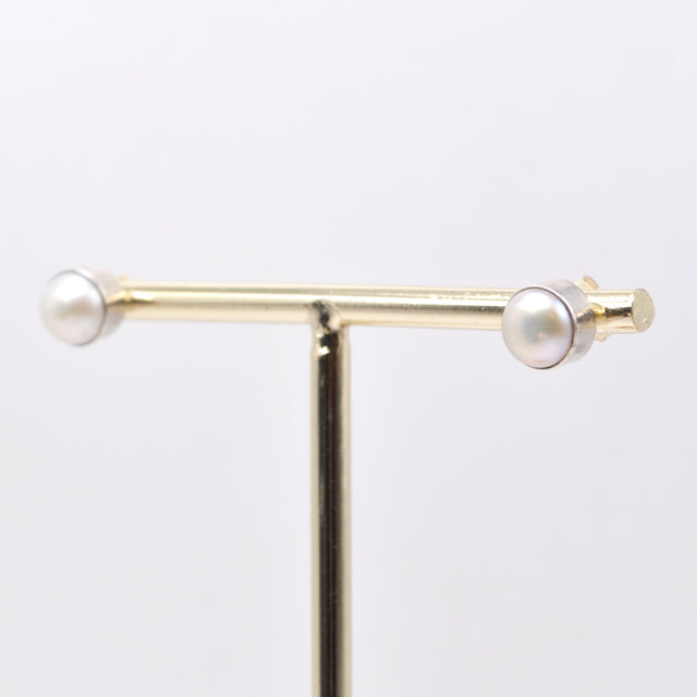 Aritos de perla de plata