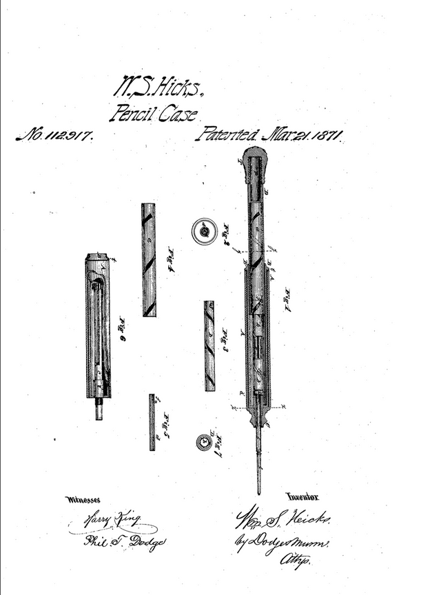 Lápiz retráctil victoriano