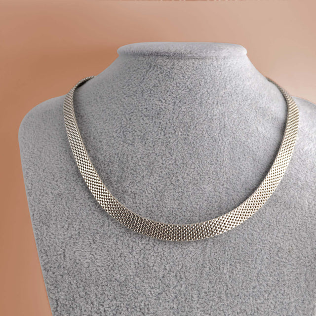 Collar malla de plata