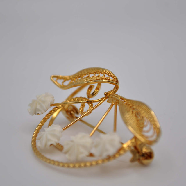 Broche filigrana hueso