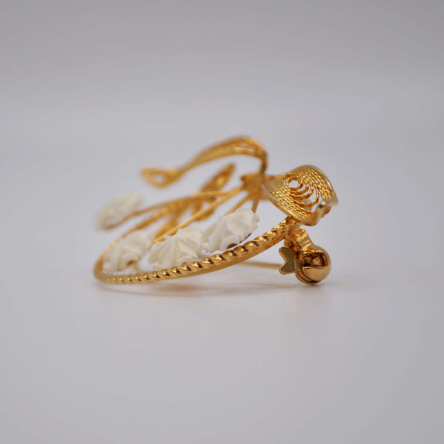 Broche filigrana hueso