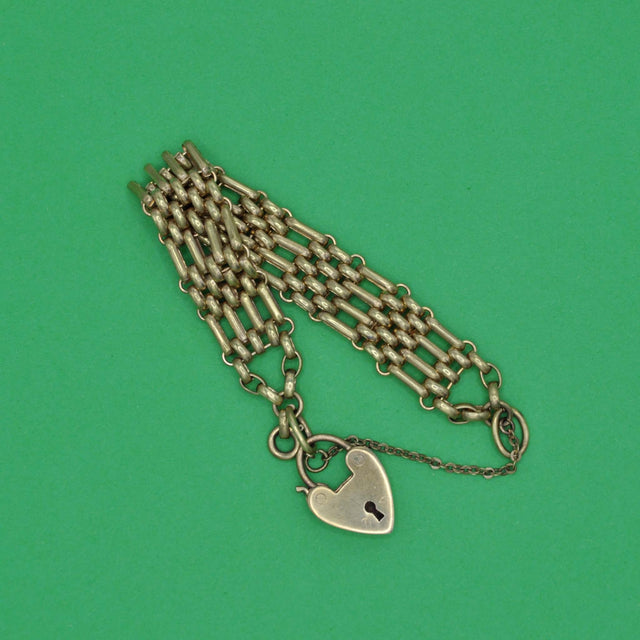 Brazalete candado corazón